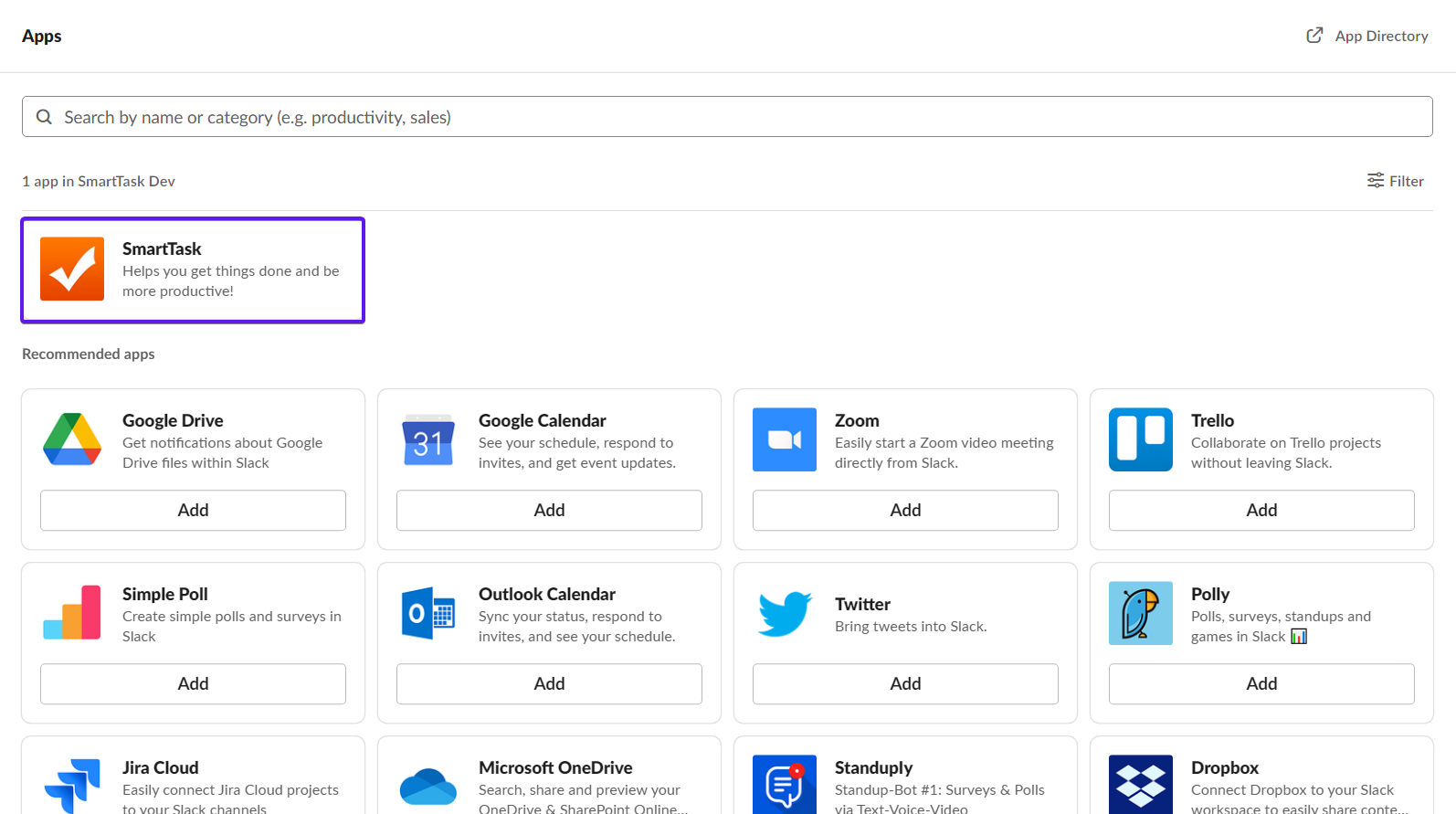 Google Drive Slack App Directory